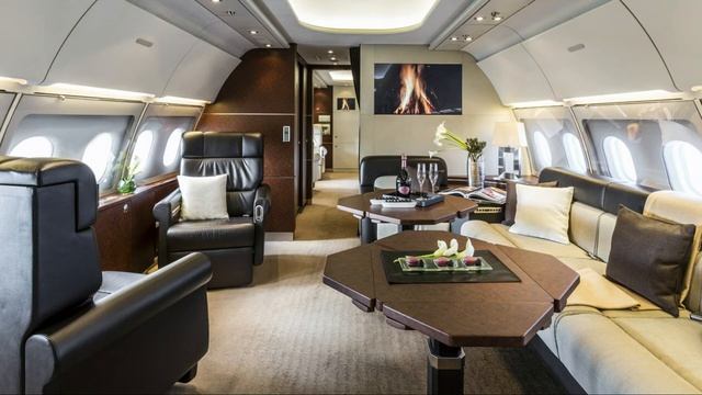 ACJ318 inside a Airbus Corporate Jet (??LX-LTI Private Jet) смотреть онлайн
