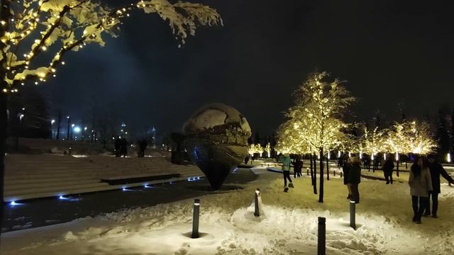 Парк Галицкого 2021 зимой!!! Старый Новый год!!! смотреть онлайн