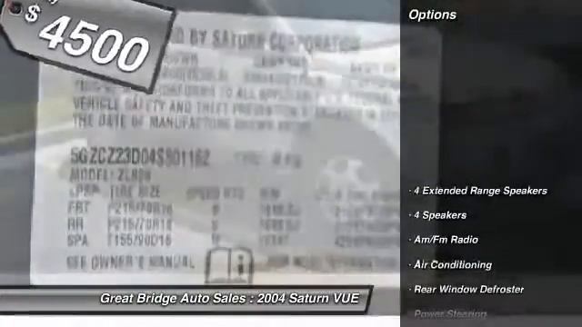 2004 Saturn VUE Chesapeake VA 23320 смотреть онлайн