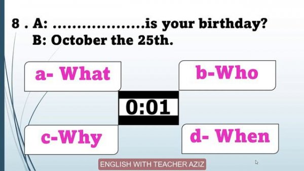 Question Words - Exercises WH QUESTIONS (With Answers!)