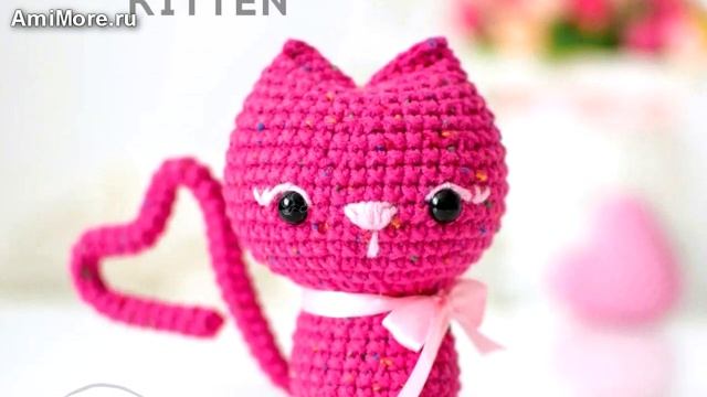 Амигуруми: схема Кошечка Святого Валентина. Игрушки вязаные крючком - Free crochet patterns. смотреть онлайн