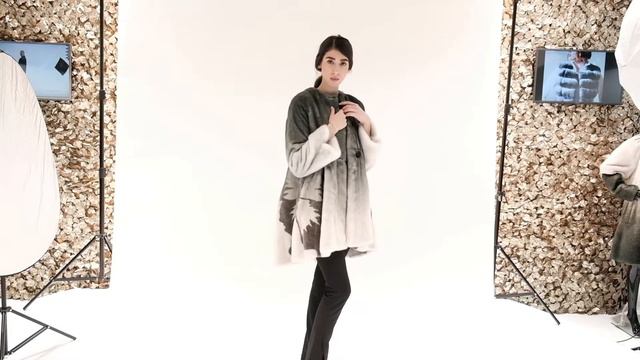 Шуба из норки цвета Olive с эффектом деграде - Sarigianni Fur Fashion смотреть онлайн