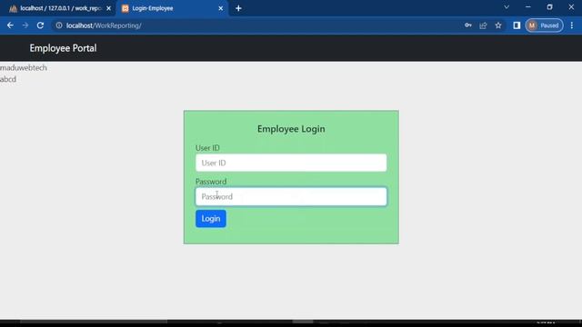 PHP Project Work Reporting System | User Login | Tutorail 04 смотреть онлайн