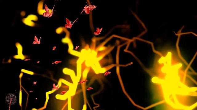 Футаж летающие бабочки на золотом сиянии/Footage golden shimmers sky in flight with butterflies смотреть онлайн