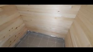 Баня из газобетона. Отделка парной.