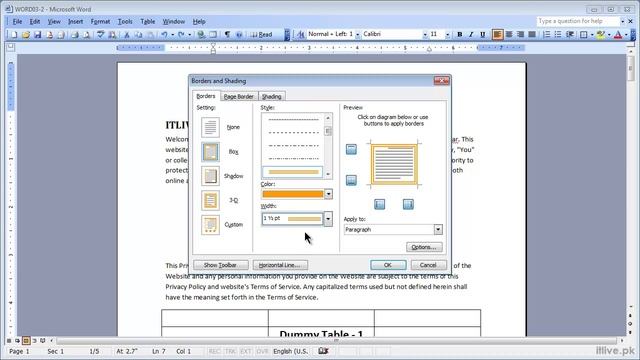 51 - Borders and Shading in Word 2003 (Urdu Language) смотреть онлайн