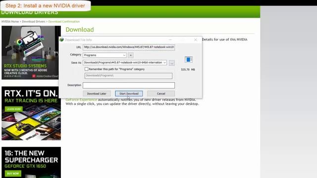 How To Uninstall And Then Install NVIDIA Graphics driver's смотреть онлайн