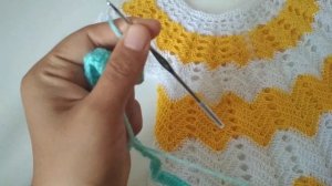 Платье крючком с круглой кокеткой. "СОЛНЫШКО". Часть 1