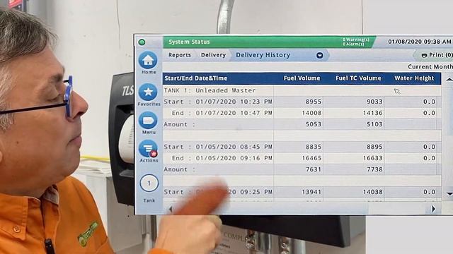 Delivery reports on the Veeder Root TLS 450 PLUS смотреть онлайн