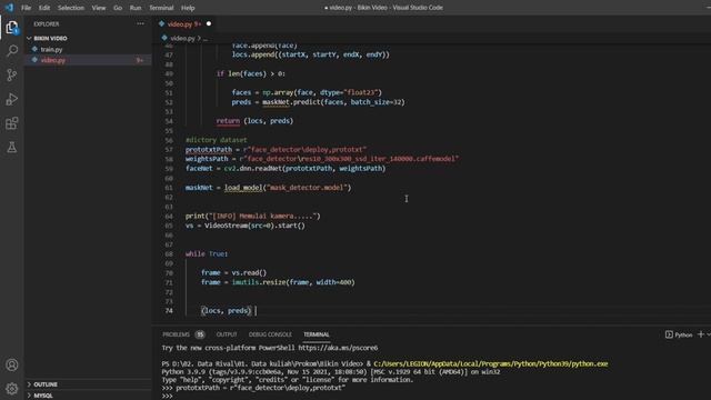 Python OpenCV Realtime Face Mask Detection смотреть онлайн