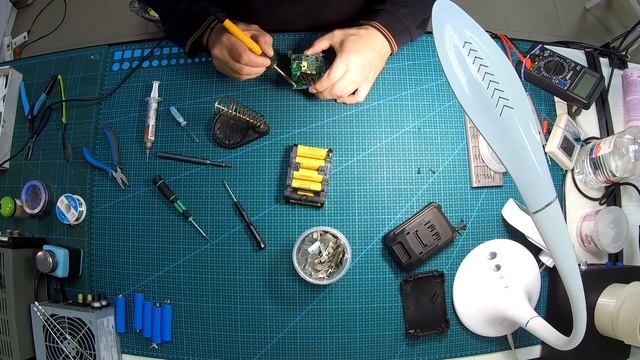 Замена Liion банок в АКБ шуруповерта Redverg 18в (видео №13)