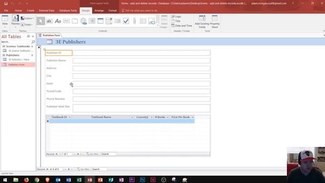 Access 2016 - Creating Forms - New Record Button - How To Add Delete Design and Modify a Form in MS смотреть онлайн