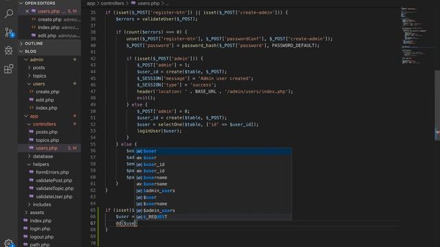 How to Create a Blog PHP & MySQL database #27 | update and delete users смотреть онлайн