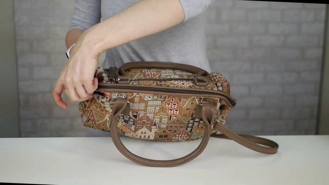 Сумка женская Вояж 371 гобелен + экокожа 35х27х12 см смотреть онлайн
