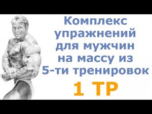 Комплекс упражнений для мужчин на массу из 5-ти тренировок (1 тр)