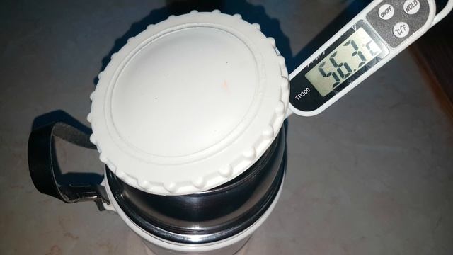 Проверка советского термоса для еды емкостью 1 литр на изотермические свойства спустя 6 часов