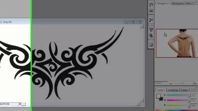 Applying A Fake Tattoo In Photoshop CS3 смотреть онлайн