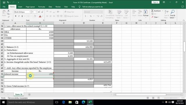 How to make form 16 in excel format | Form 16 कैसे बनाये Excel में | Form 16 in Excel | Form 16 смотреть онлайн