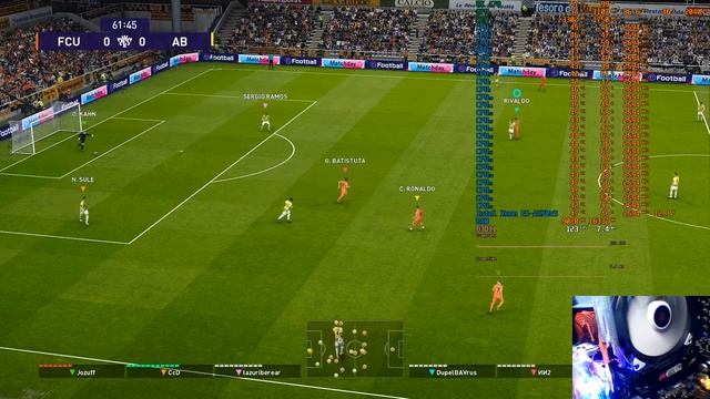 Тест Intel Xeon E5 2670v3 + RX 470 4 Gb Без синхроимпульса. Стрим через CPU. PES 2021 смотреть онлайн