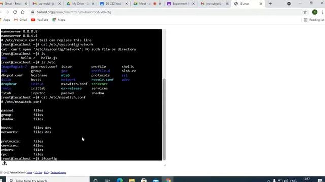 Familiarisation of Network Configuration files and commands and Operating system calls смотреть онлайн