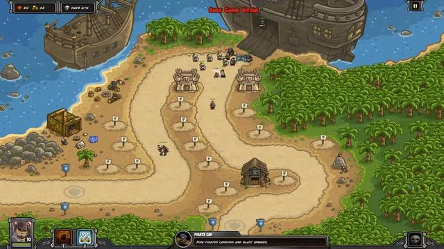 Kingdom Rush Frontiers THE BLACK PEARL Achievement Kill 30 enemies with the pirate ship cannons смотреть онлайн