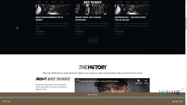 Back to Rock - Creative Music Band WordPress Theme Jewel Vahagn смотреть онлайн