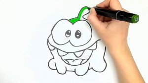 Как нарисовать  АмНям. Раскраска АмНям. Простые рисунки для детей. Учим цвета/РАСКРАСКИ РАЗВИВАШКИ/