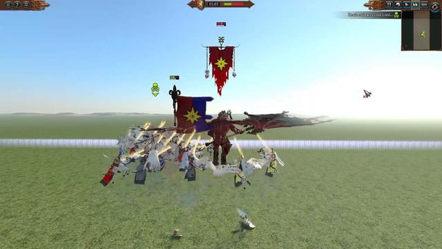 Royal Pegasus Knights VS Bloodthirster. Total War Warhammer 3 смотреть онлайн