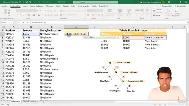 Fórmula SE e SE Aninhado [10 Fórmulas Mais Cobradas de Excel no Mercado de Trabalho - Aula 3] смотреть онлайн