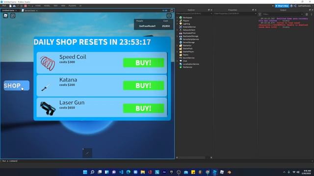 Roblox studio Daily Iteam Shop System смотреть онлайн