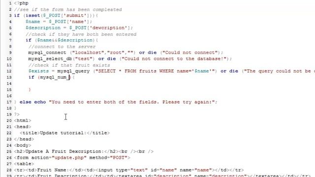 PHP : Update the information in a MYSQL database смотреть онлайн