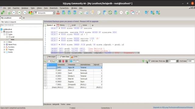 Query CRUD di MySql #2 смотреть онлайн