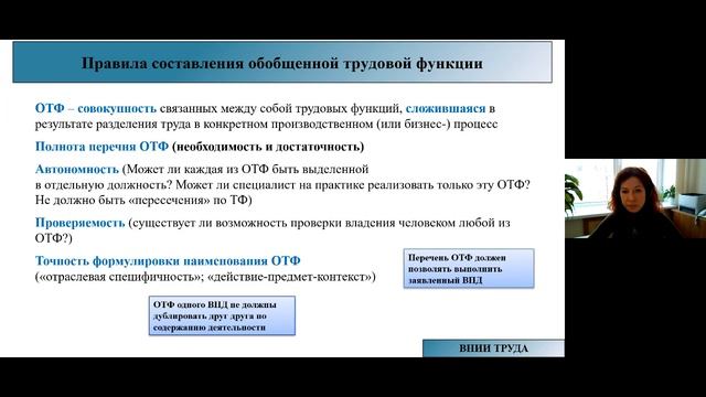 Вебинар ВНИИ труда «Разработка профессиональных стандартов» 15.03.2022 смотреть онлайн