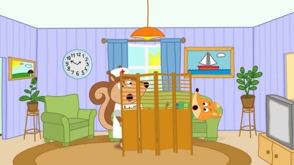 Fox Family funny adventures with Dad and Baby - stories with good habits cartoon for kids #1438