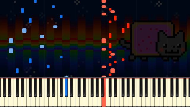 NYAN CAT! - Piano Tutorial смотреть онлайн