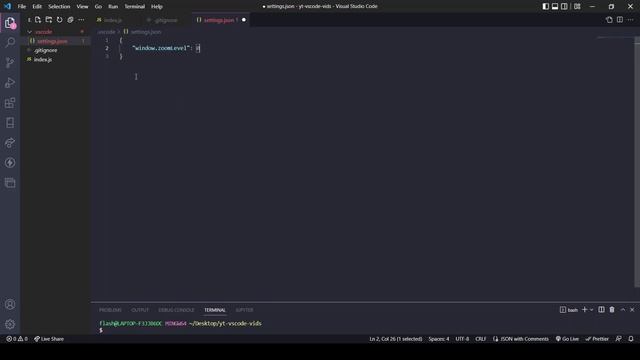 VS Code: Using settings.json to zoom in and out смотреть онлайн