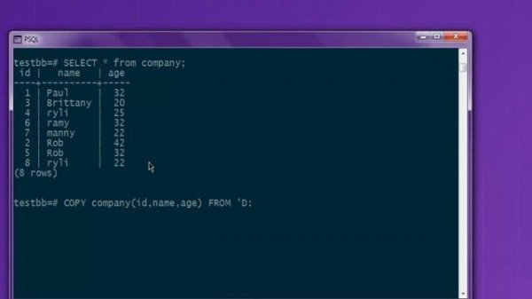 PostgreSQL Import CSV File into Table