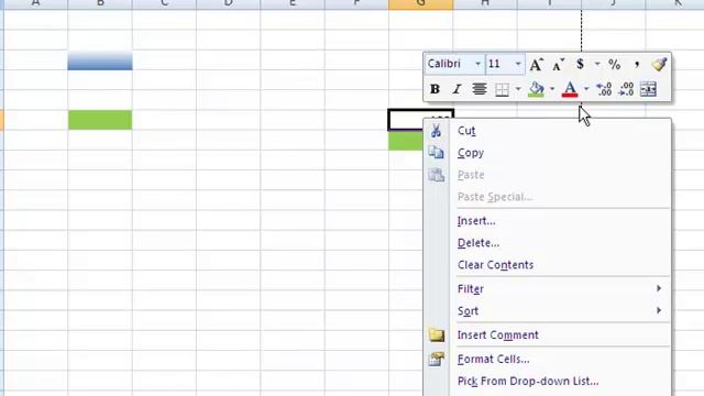 Excel 2007-10 MiniToolbar смотреть онлайн