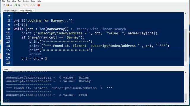 Optional: Python array processing linear searches смотреть онлайн