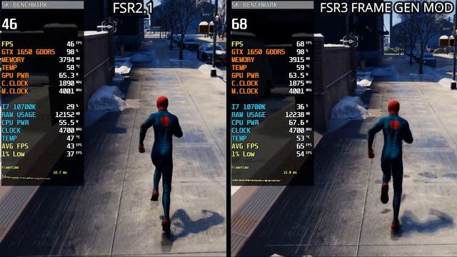 AMD FSR 3 Frame Generation Mod - 7 Games Test - GTX 1650 смотреть онлайн