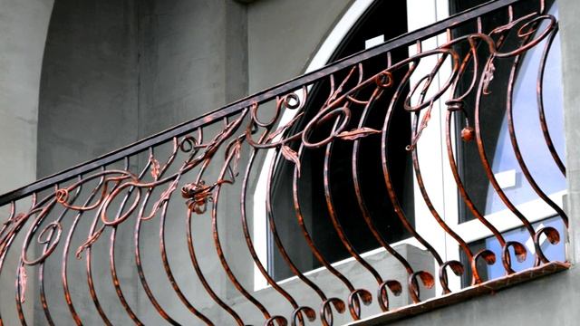 Балконные перила в частном доме металл ковка ограждение смотреть онлайн