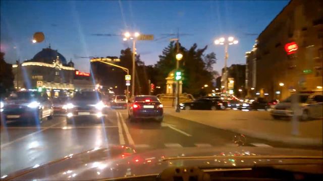 Driving in Moscow Новый Арбат Никитская смотреть онлайн