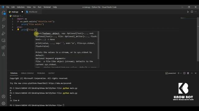 tell , seek, isfile method, with statement | Python Tutorials for absolute beginners | Know Bot смотреть онлайн