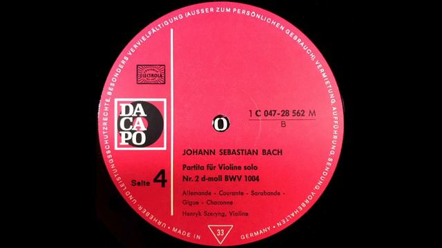 HENRYK SZERYNG - BACH  Sonate Nr.  2, Partita Nr.  2