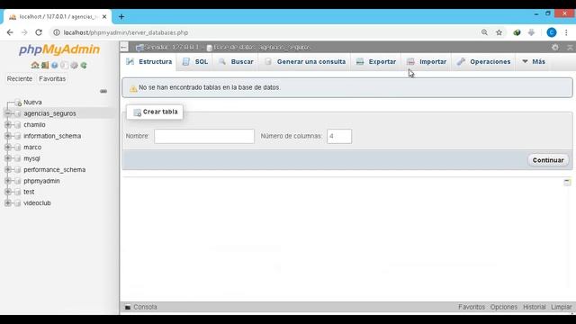 Importar una base de datos en phpMyAdmin. смотреть онлайн