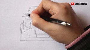 Как нарисовать машину ВАЗ-2101 | Учимся рисовать жигули