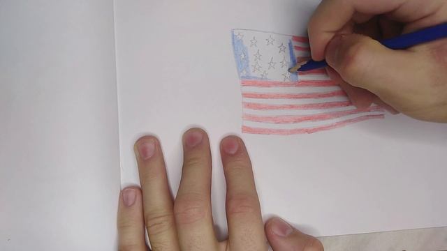 Как нарисовать американский флаг. Рисую флаг США. смотреть онлайн