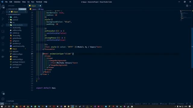 React Native Modal смотреть онлайн