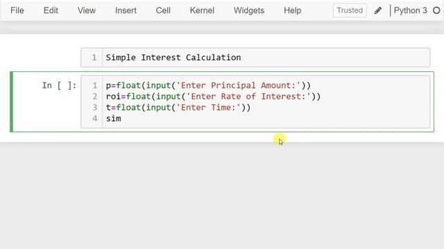 Simple Interest Using Input & Print Function Python | Class 11/12 IP | Informatics Practices Python смотреть онлайн