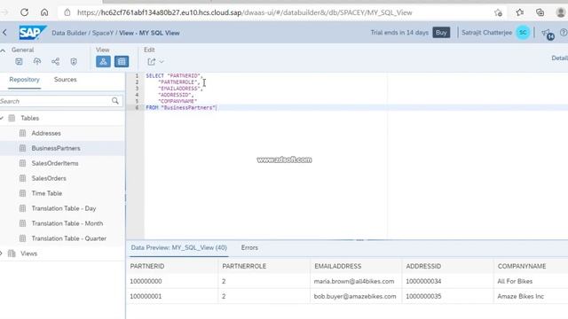 SAP Data Warehouse Cloud – 15 How to Create SQL View смотреть онлайн